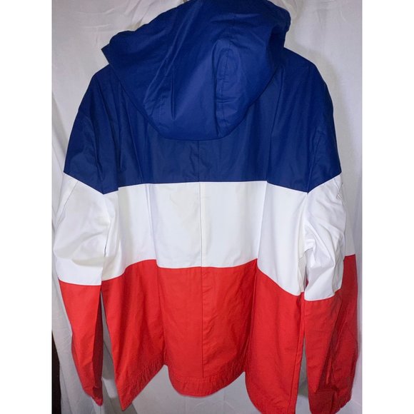Club Room Men's Lightweight Hooded Rain Jacket, Red/White/Blue, NWT, Size L - Picture 5 of 5
